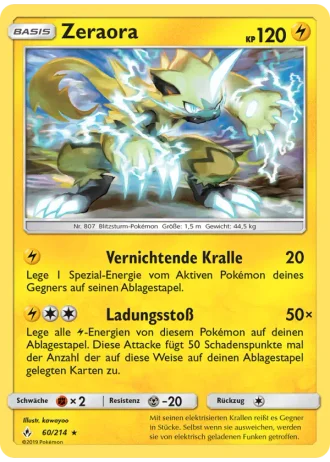 Zeraora #60/214 — Kräfte im Einklang