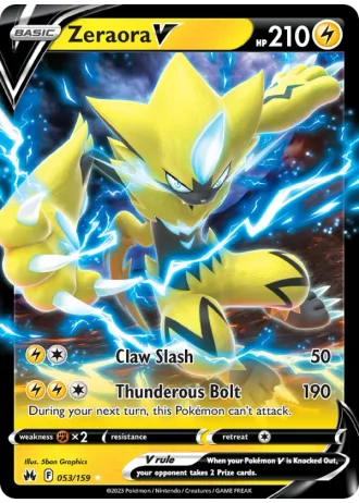 Zeraora V #053/159 — Crown Zenith