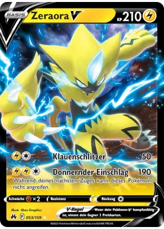 Zeraora V #053/159 — Zenit der Könige