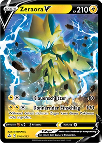 Zeraora V SWSH263 — Schwert & Schild Promos