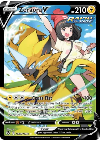 Zeraora V TG16/30 — Trainer Gallery (Silver Tempest)