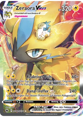 Zeraora VMAX GG42/70 — Galar-Galerie (Zenit der Könige)