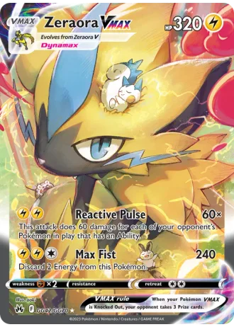Zeraora VMAX GG42/70 — Galarian Gallery (Crown Zenith)