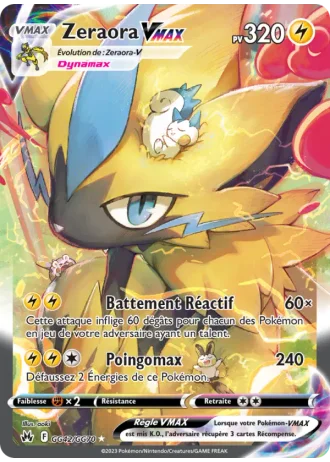 Zeraora VMAX GG42/70 — Galerie de Galar (Zénith Suprême)