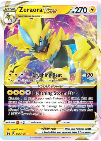 Zeraora VSTAR #055/159 — Crown Zenith