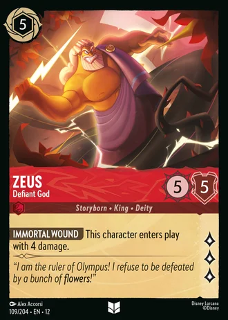 Zeus - Defiant God #109/257 — Wilds Unknown