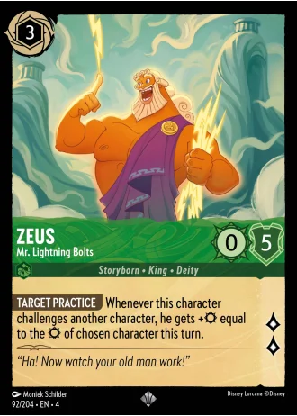 Zeus - Mr. Lightning Bolts #92/204 — Ursula's Return