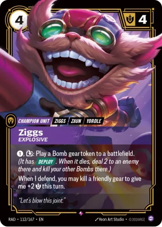 Ziggs, Explosive #112/167 — Radiance