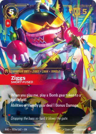 Ziggs, Short-Fused #023a/167 — Radiance