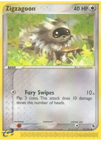Zigzagoon #79 — EX Rubino & Zaffiro