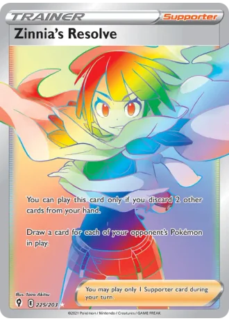 Zinnia's Resolve #225/203 — Evolving Skies
