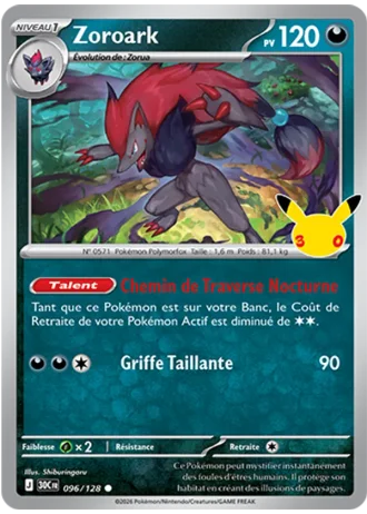 Zoroark #096/128 — 30e Anniversaire
