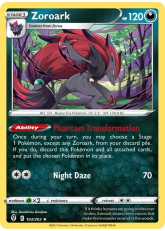 Zoroark #103/203 — Evolving Skies