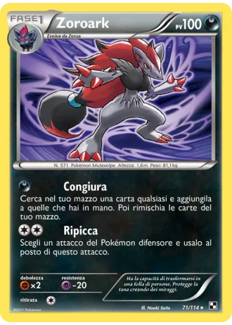 Zoroark #71/114 — Nero e Bianco