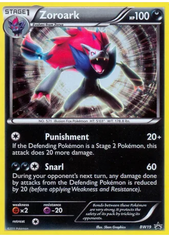 Zoroark BW19 — Black & White Promos