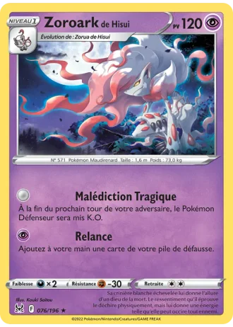 Zoroark de Hisui #076/196 — Origine Perdue