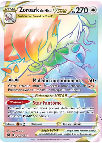 Zoroark de Hisui VSTAR #203/196 — Origine Perdue