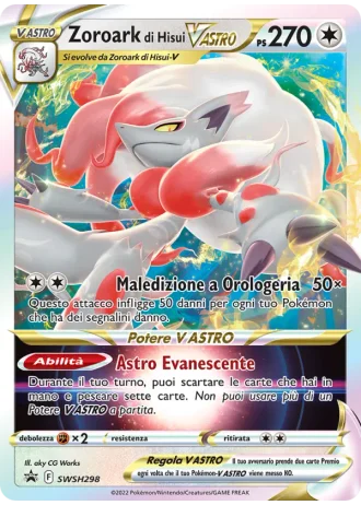 Zoroark di Hisui V ASTRO SWSH298 — Spada e Scudo Promos