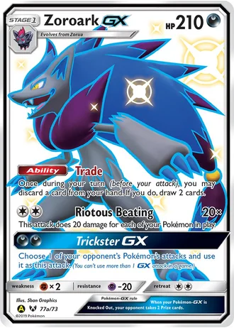 Zoroark GX #77a/73 — Yellow A Alternate
