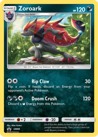 Zoroark SM89 — Sun & Moon Promos