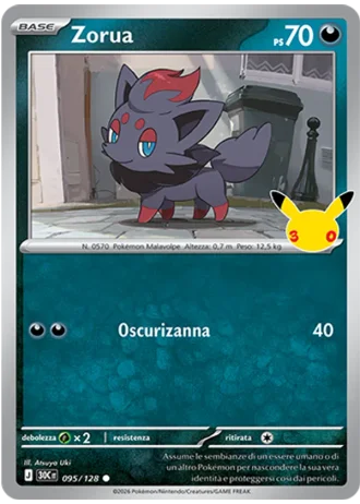 Zorua #095/128 — 30° Anniversario