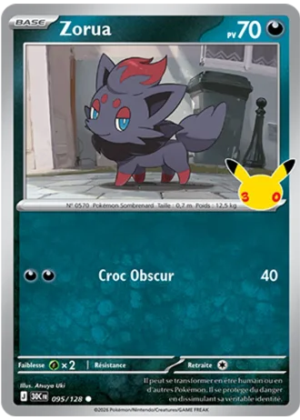 Zorua #095/128 — 30e Anniversaire