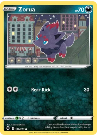 Zorua #102/203 — Evolving Skies