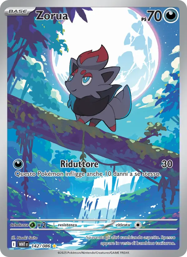 Zorua #142 — Fuoco Bianco