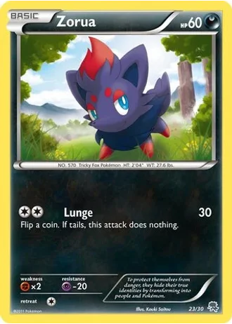 Zorua #23/30 — BW trainer Kit (Zoroark)
