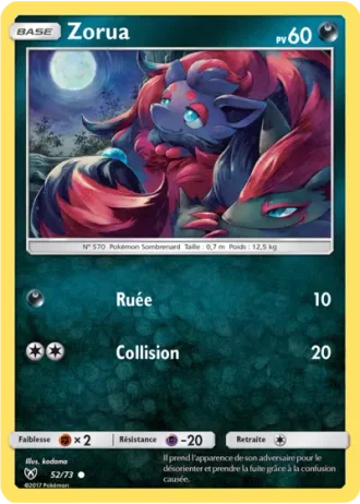 Zorua #52/73 — Légendes Brillantes