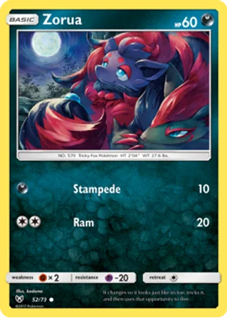 Zorua #52 — Shining Legends