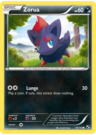 Zorua #70 — Black & White