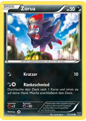 Zorua #72/146 — XY