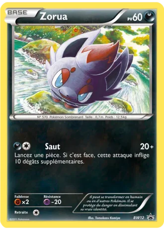 Zorua BW12 — Noir & Blanc Promos