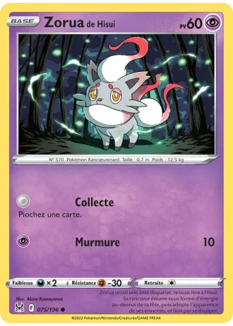 Zorua de Hisui #075/196 — Origine Perdue