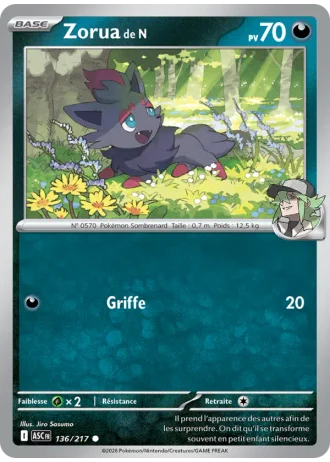 Zorua de N #136/217 — Héros Transcendants