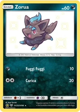Zorua SV25/94 — Tesoro Cromatico (Destino Sfuggente)