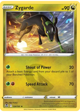 Zygarde #134/195 — Silver Tempest